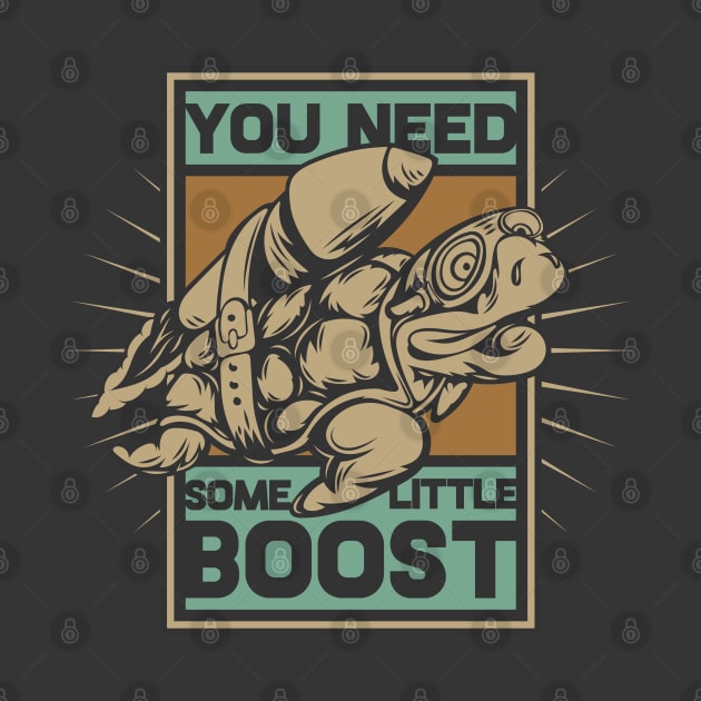 Crazy japanese retro  turtle rocket you need some boost by SpaceWiz95