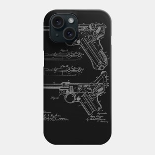 recoil loading small arms Vintage Patent Drawing Phone Case