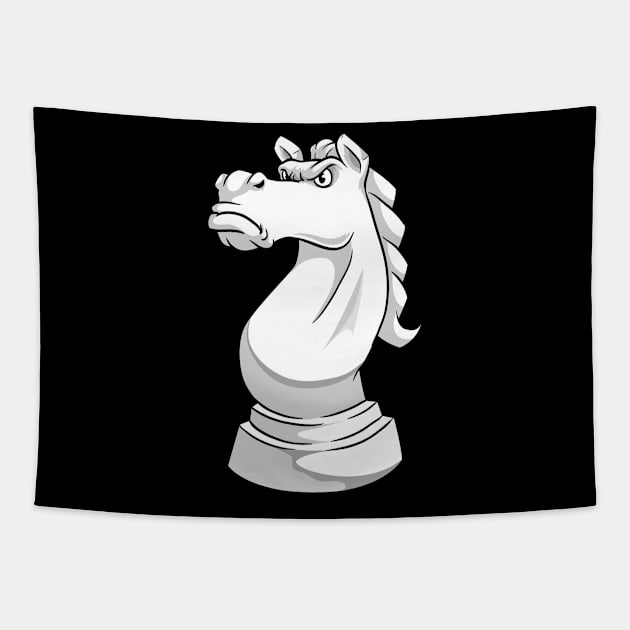 Knight as a chess piece Tapestry by Markus Schnabel