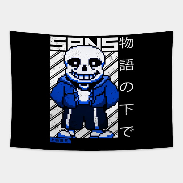 Undertale - Sans  Video Game Shirt - Undertale Sans - Tapestry