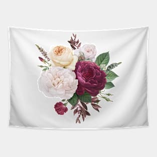 Romantic Watercolor Flower Tapestry