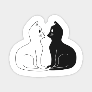 Yin yang cats Magnet