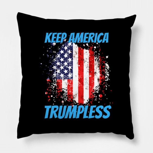 Keep America Trumpless ny -Trump Pillow by lam-san-dan