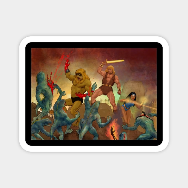 Thundarr The Barbarian - Frazetta-like Magnet by thecountingtree