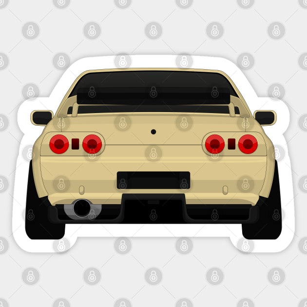 R32 rear Cream - Gtr R32 - Sticker | TeePublic