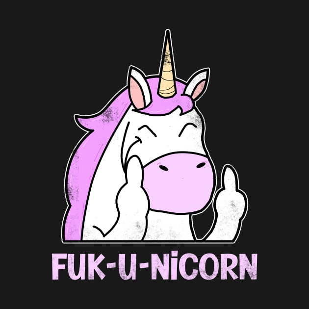 Pink Unicorn Middle Finger by Imutobi