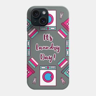 It's Laundry Day Mandala | Green Pink | Gray Phone Case