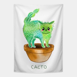 watercolor cacto (cactus cat) Tapestry