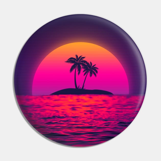 Beach Sunset Pin by mrcatguys