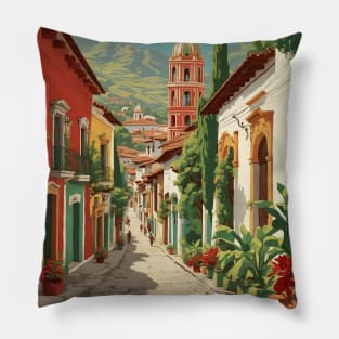 San Cristobal de las Casas Chiapas Mexico Vintage Tourism Travel Pillow