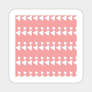 Salmon pink triangles pattern Geometric design Magnet