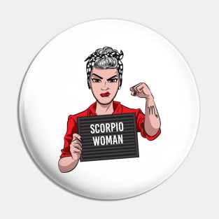 Scorpio Woman Pin