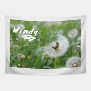 WINDY TEXT DESIGN Tapestry