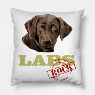 Chocolate Labs Rock! Pillow