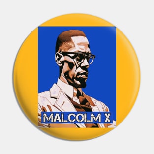 Malcolm Blue Pin