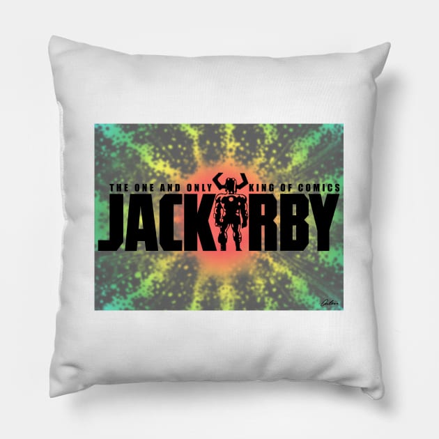 Jack Kirby Logo Pillow by ArlenSchumer