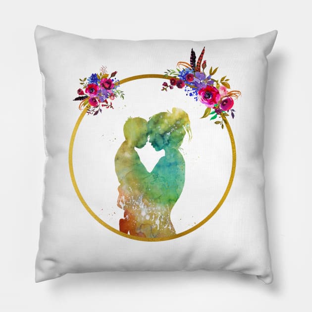 Mother and son Pillow by erzebeth