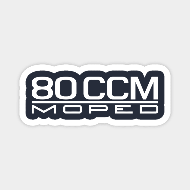 80cc moped emblem (white) Magnet by GetThatCar