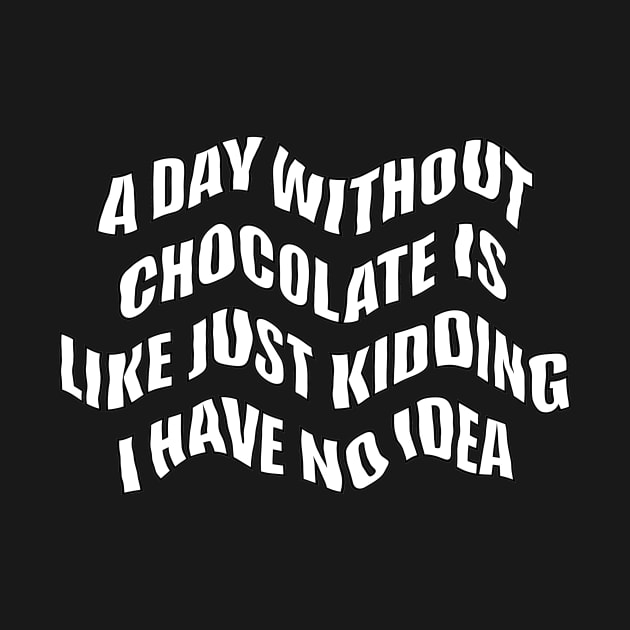 A day  Without chocolate i like just kidding i have no idea by Anna-Kik