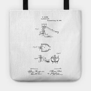 Planting plow Vintage Patent Hand Drawing Tote