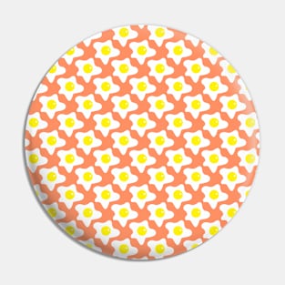 Orange Background Egg Pattern Pin