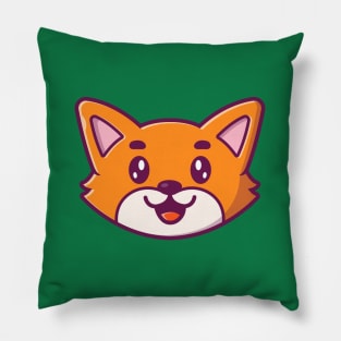 Cute Dog Face Cartoon (1) Pillow