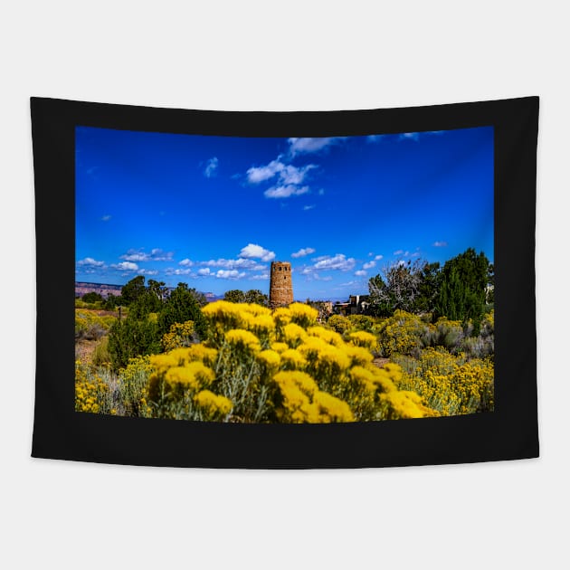 Desert View Watchtower Tapestry by Ckauzmann