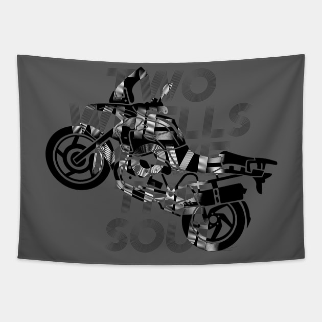 Motorcycle vector Tapestry by AllforWall