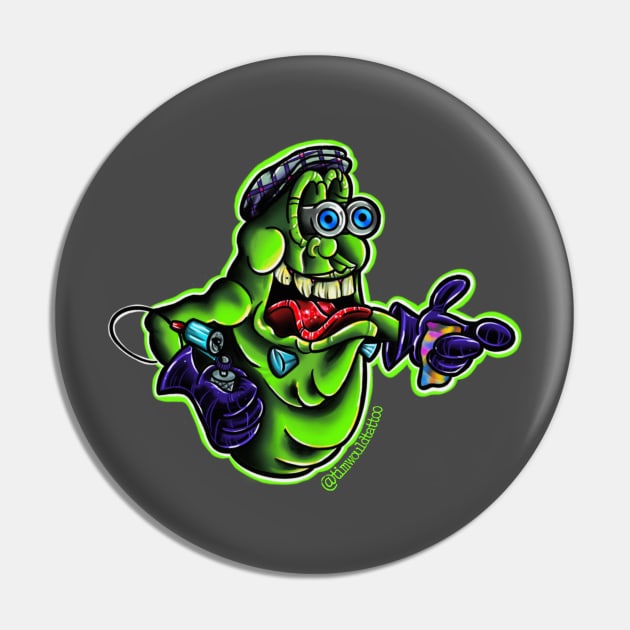 Slimer the Tattooer Pin by Timwould