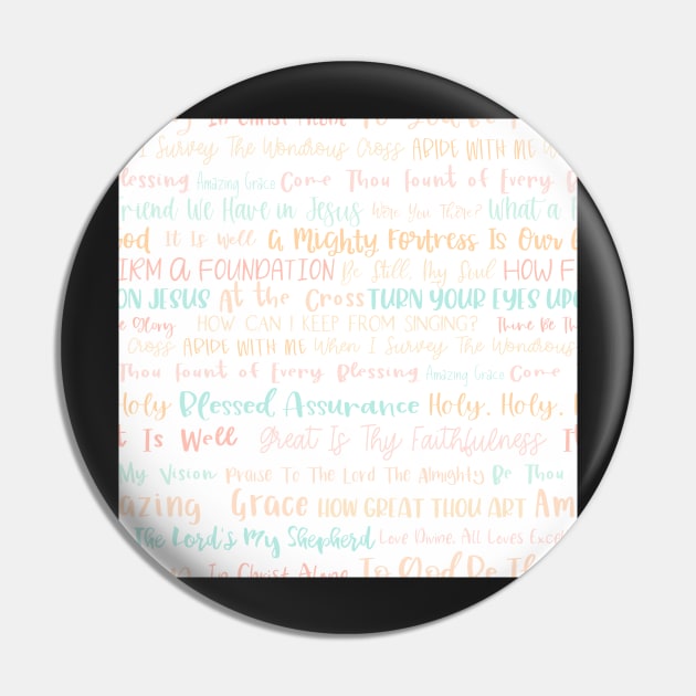 Christian Hymns Pure White Pin by MSBoydston