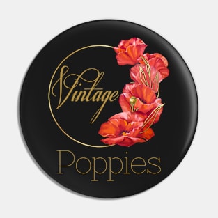 Vintage Poppies-Spring wildflowers-Poppies Spring flower-Spring wildflowers-Poppies Spring flower Pin