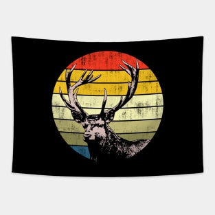 Deer Vintage Sunset Tapestry