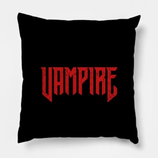 Vampire Red Vintage Pillow