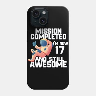 17th birthday astronaut 17 years old outer space birthday Phone Case