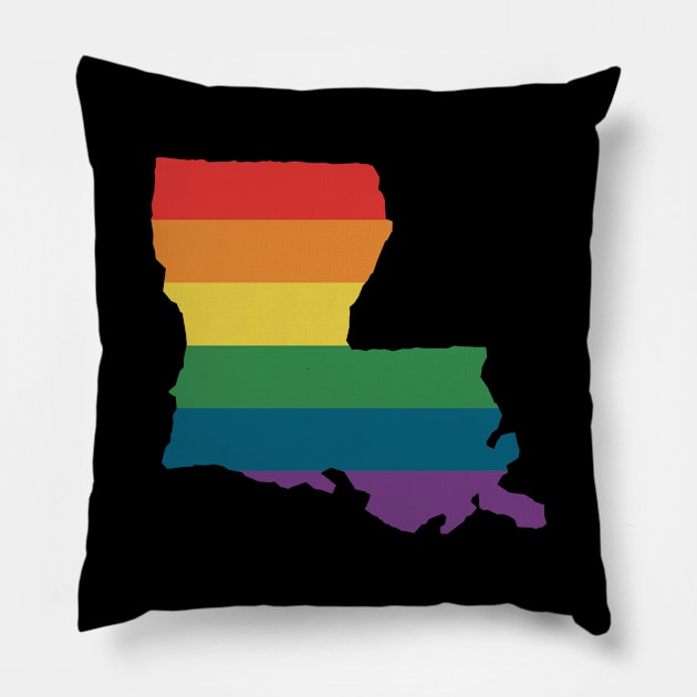 Louisiana State Rainbow Pillow by n23tees