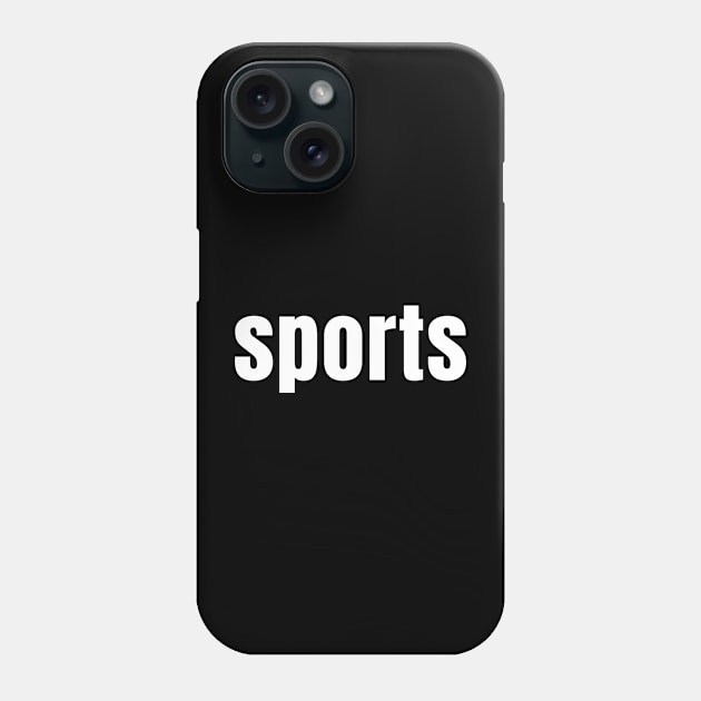 sports!  (Lowercase) Phone Case by millerdna