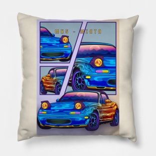 MX5 Miata Car Retro Pillow