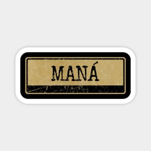 Aliska text black retro - MANÁ Magnet