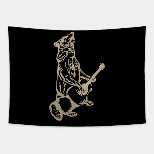 Howling Wolf Logo Funny Tapestry