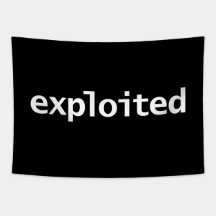 Exploited Typography White Text Tapestry