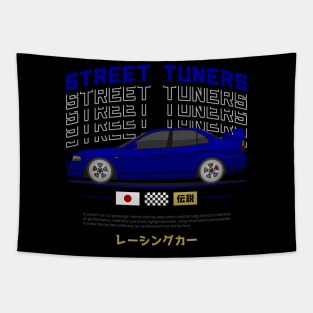 Tuner Blue EVO V JDM Tapestry