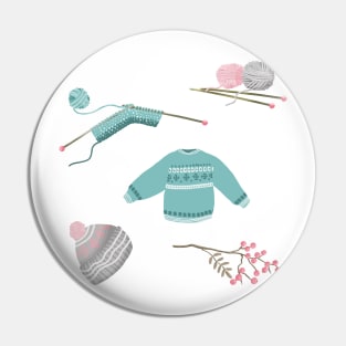 Knitting sticker pack Pin