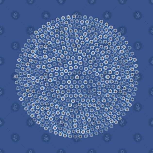 Dotwork - circles in blue an grey isolated on background by schtroumpf2510