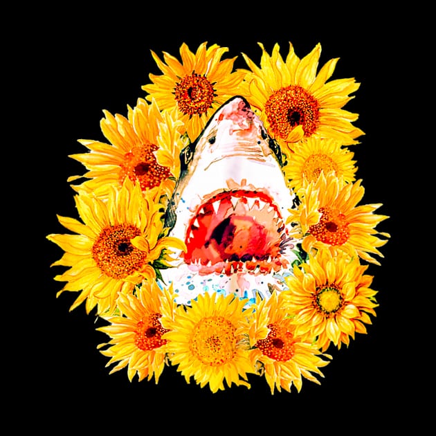 Shark SunFlower Gift Women by Michelledgst