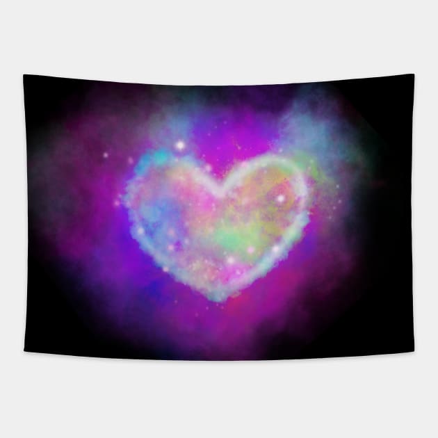 Nebula Heart Tapestry by PerrinLeFeuvre