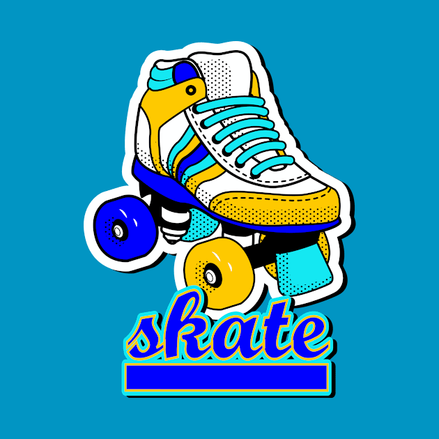 Retro Roller Skate by AlondraHanley