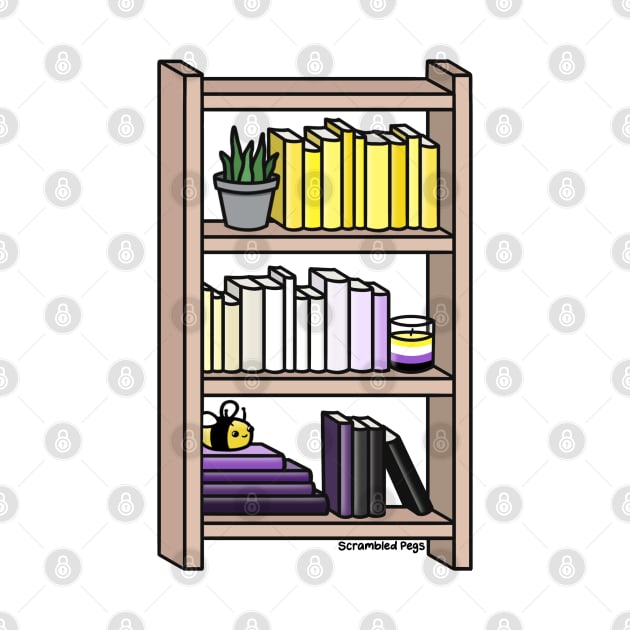 Nonbinary Pride Bookcase by scrambledpegs