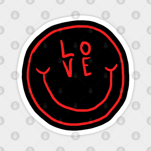LOVE FACE RED Magnet by CharlieCreator