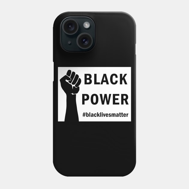 Black Power Fist Phone Case by valentinahramov