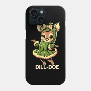Vintage Illustration of Dill Doe Funny Deer Phone Case